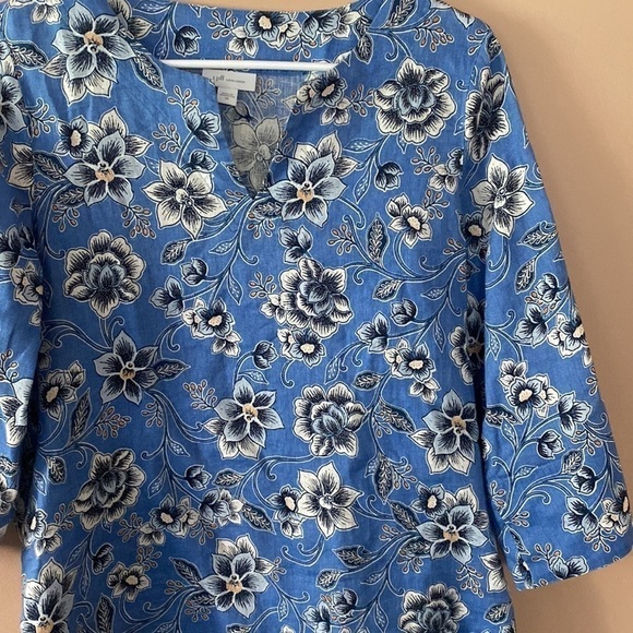 J Jill linen floral top - Picture 3 of 6